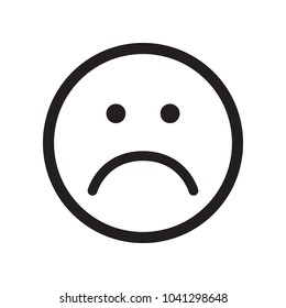 Sad Face Icon Unhappy Face Symbol Stock Vector (Royalty Free ...