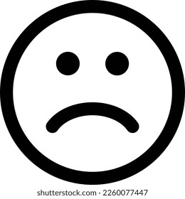 sad face icon vector . sad emotion face symbol icon . unhappy icon