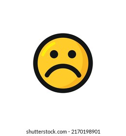Sad face icon vector illustration