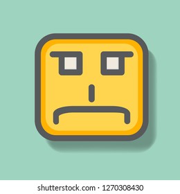 sad face icon vector. face icon, for multi purpose