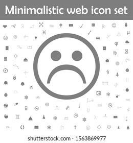 Sad face icon. Web, minimalistic icons universal set for web and mobile