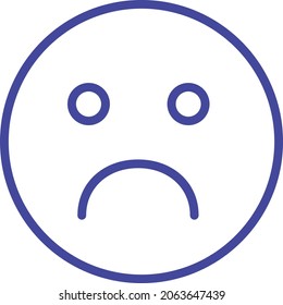 Sad face Isolated Vector icon which can easily modify or edit

