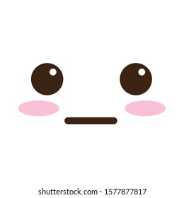 sad face kawaii comic character vector illustration design