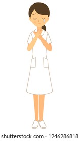 A sad face nurse
