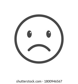 sad face outline emoji icon