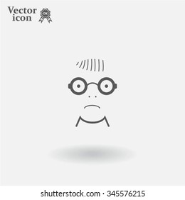 Sad face sign icon