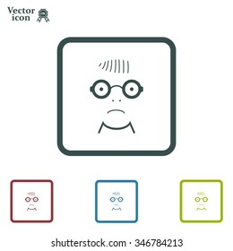 Sad face sign icon