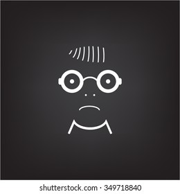 Sad face sign icon