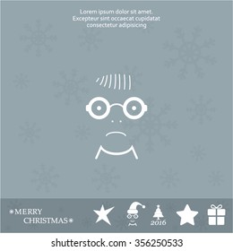 Sad face sign icon