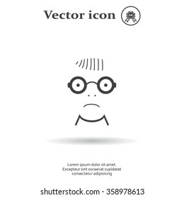 Sad face sign icon