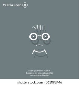Sad face sign icon