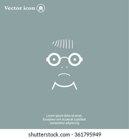 Sad face sign icon