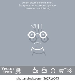 Sad face sign icon