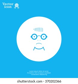 Sad face sign icon