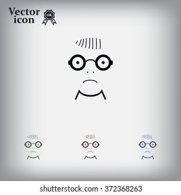 Sad face sign icon