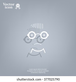 Sad face sign icon