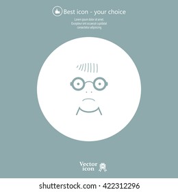 Sad face sign icon