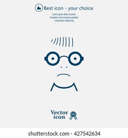 Sad face sign icon