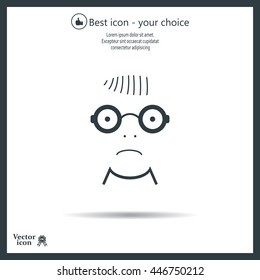 Sad face sign icon