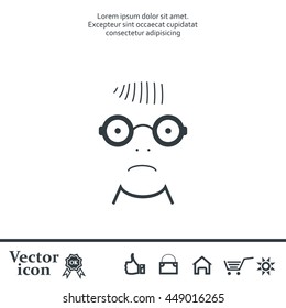 Sad face sign icon