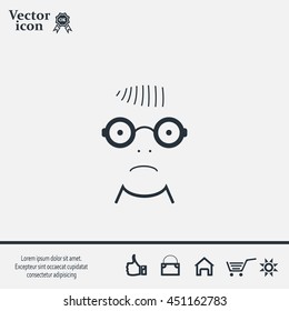 Sad face sign icon