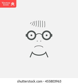 Sad face sign icon