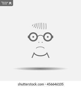 Sad face sign icon