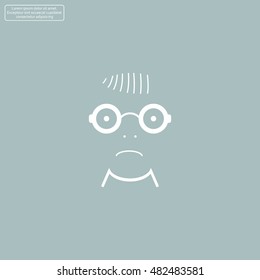 Sad face sign icon