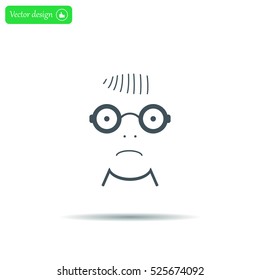 Sad face sign icon