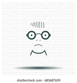 Sad face sign icon