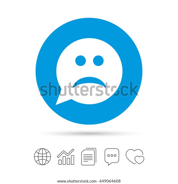 Sad Face Sign Icon Sadness Depression Stock Vector Royalty Free