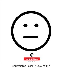 Icono de signo de cara triste.Ilustración vectorial de diseño plano para diseño gráfico y web.