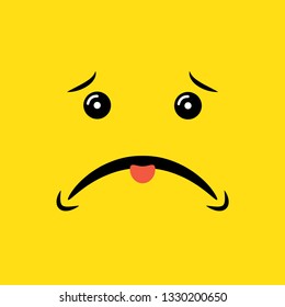 sad face vector illustration