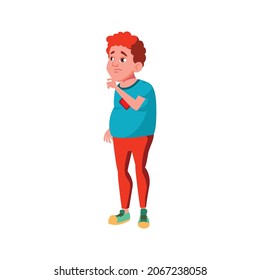 sad fat man look at restaurant menu outdoor cartoon vector. sad fat man look at restaurant menu outdoor character. isolated flat cartoon illustration