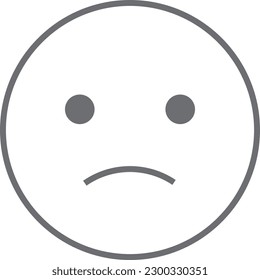 Sad Feedback icon with black outline style. emotion, emoticon, emoji, expression, character, bad, mood. Vector illustration