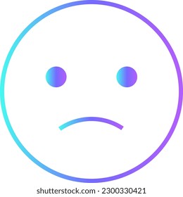 Sad Feedback icon with blue duotone style. emotion, emoticon, emoji, expression, character, bad, mood. Vector illustration