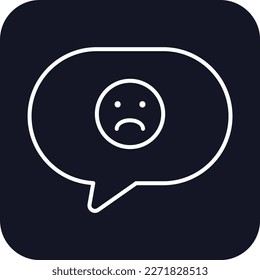Sad Feedback Icons with black filled outline style. Related to Feedback, Rating, Like, Dislike, Comment, Good Bad Sign, Yes No icons. Vector illustration