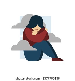 sad feeling person