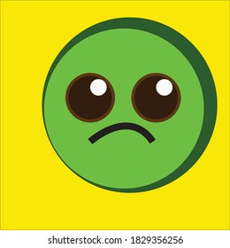  a sad felling design vector expression icon