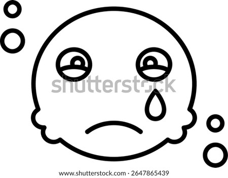 Sad Filled Style Icon Design
