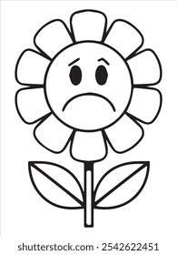 desenho de flor triste, desenho de flor triste
