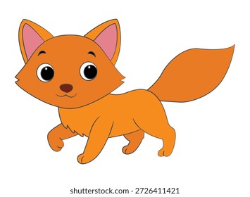 Trauriger Fuchs einzeln auf weißem Hintergrund