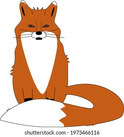 The Sad Fox Is Sitting