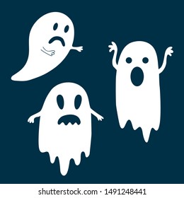 Sad and frightening ghosts for Halloween.