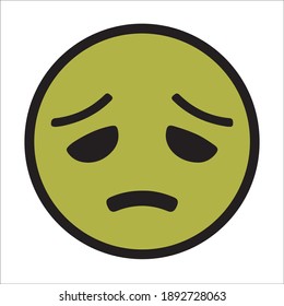 sad frustrated emoji reaction vector