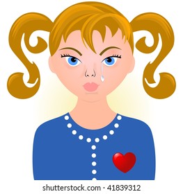 Sad girl portrait