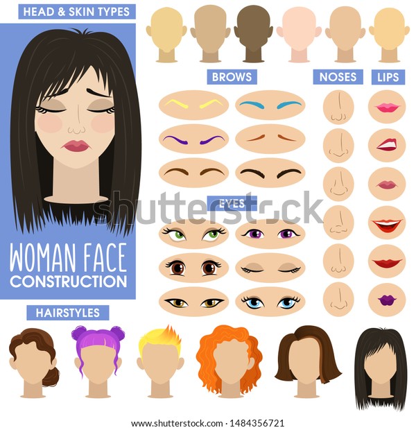 Sad Girl Woman Face Cartoon Vector Stock Vector Royalty Free