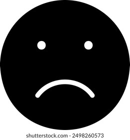sad glyph icon illustration vector