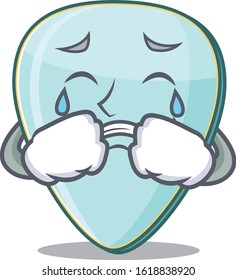 Sad of guitar plectrum cartoon mascot style