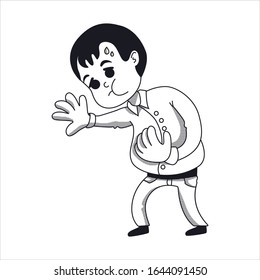 Sad guy puking and feeling sick \ man vomits because of nausea stomach ache food or alcohol poisoning digestive problem